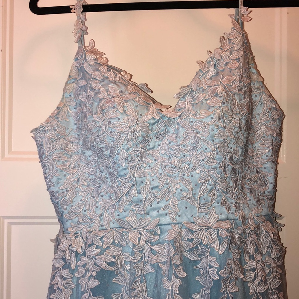 Formal Baby Blue Long Dress